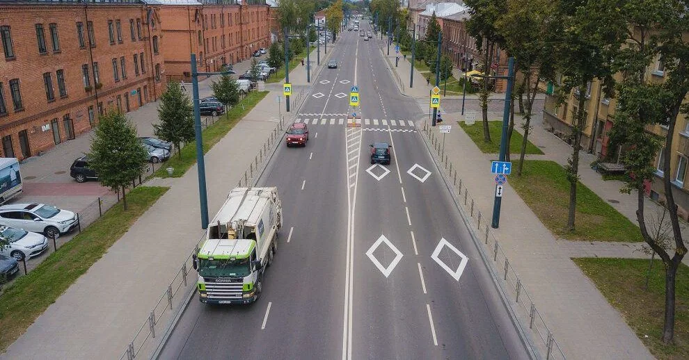 Klaipėda kopijuoja Kauną: gatves žymės rombais, nors jie laikomi neteisėtais