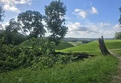 The Kernavė archaeological site was severely damaged during the storm