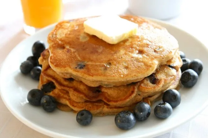 Pancakes with blueberries