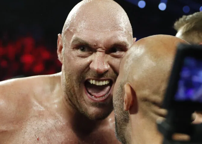 Tyson Fury and Tomas Schwarz and their fight in Las Vegas.