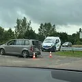 Dėl avarijos susidariusi spūstis
