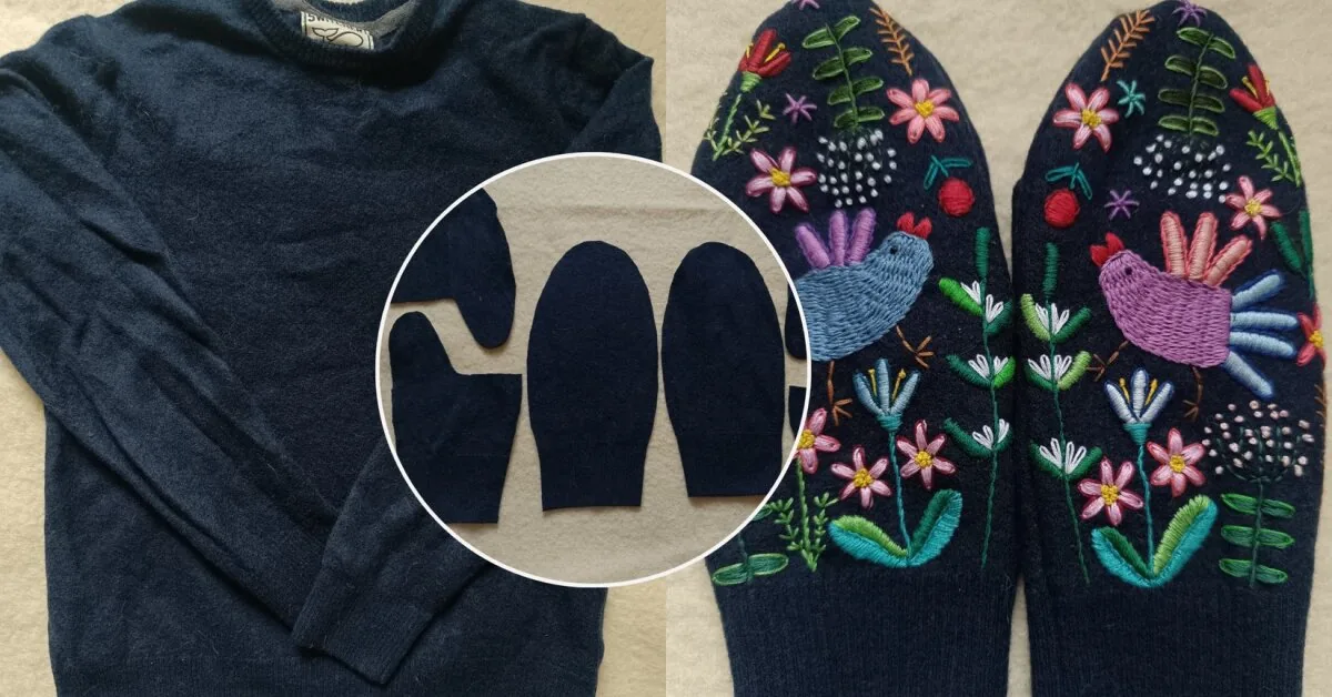 Don't rush to throw away an old sweater: the creator revealed how to turn it into stylish gloves or slippers