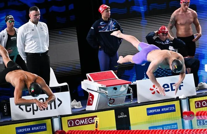 LTU Aquatics/Dariaus Kibirkščio nuotr./Europos plaukimo čempionato akimirka. Danas Rapšys