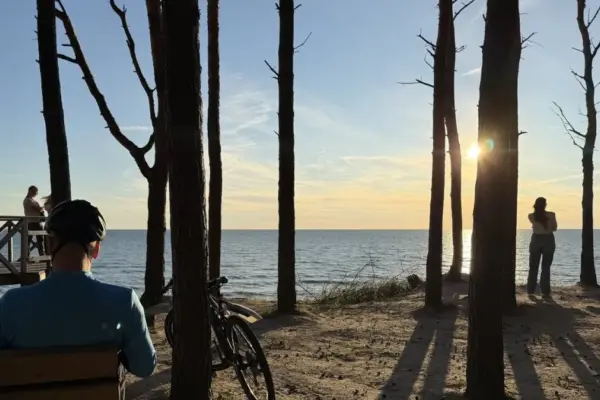 Lithuanian seaside beaches have become a stage for a captivating spectacle: people gathered to watch the Solar Eclipse