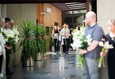 Farewell to Stasys Liupkevičius at the funeral home „Broken String“