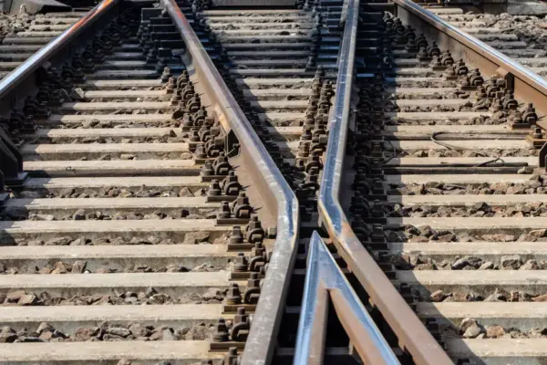 Three empty freight cars rolled off the tracks in Radviliškis