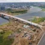 When will traffic be opened on the new Santaka Bridge in Kaunas?