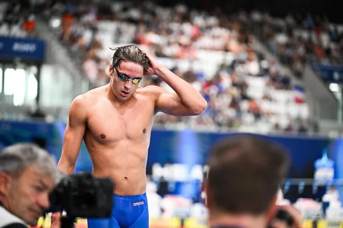LTU Aquatics/Dariaus Kibirkščio nuotr./Europos plaukimo čempionato akimirka. Mantas Kaušpėdas
