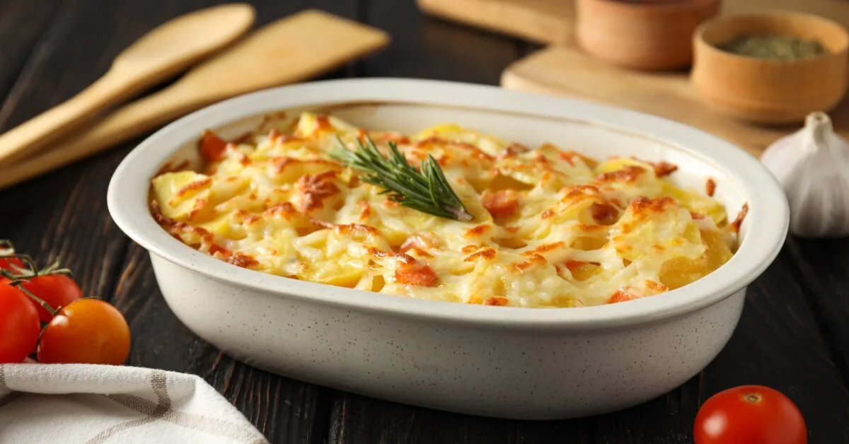 Pulled pork and potato casserole – a hearty dish for the whole family