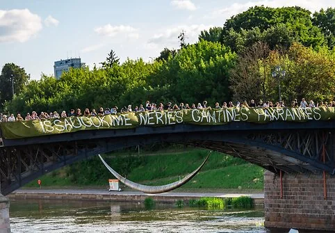 Vilniuje vykusi pilietinė akcija dėl Neries gamtinių pakrančių išsaugojimo