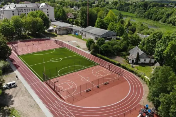 Salantai Gymnasium has completed the stadium reconstruction worth 785 thousand euros