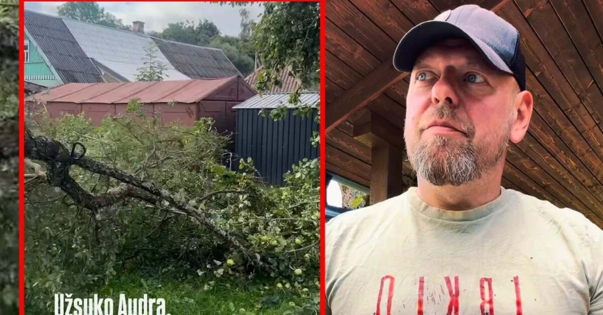Storm flooded the Svaras homestead yard: showed what view was seen after a terrible night