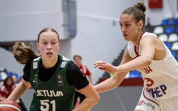 The U-16 national team closed the European Championship with a victory and Grunkytė's triple double