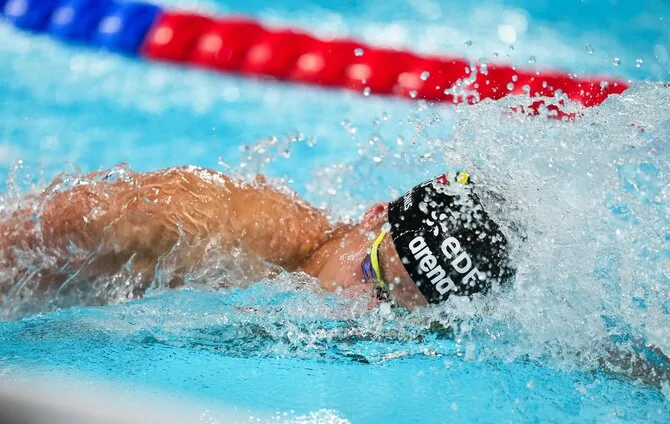 LTU Aquatics/Dariaus Kibirkščio nuotr./Europos plaukimo čempionato akimirka. Tomas Navikonis