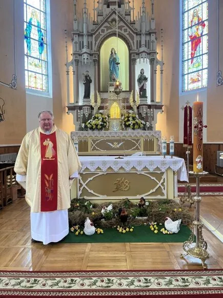 Photo from the Facebook profile of Kalesninkai Church of the Immaculate Conception of the Blessed Virgin Mary/Priest Tadas Švedavičius