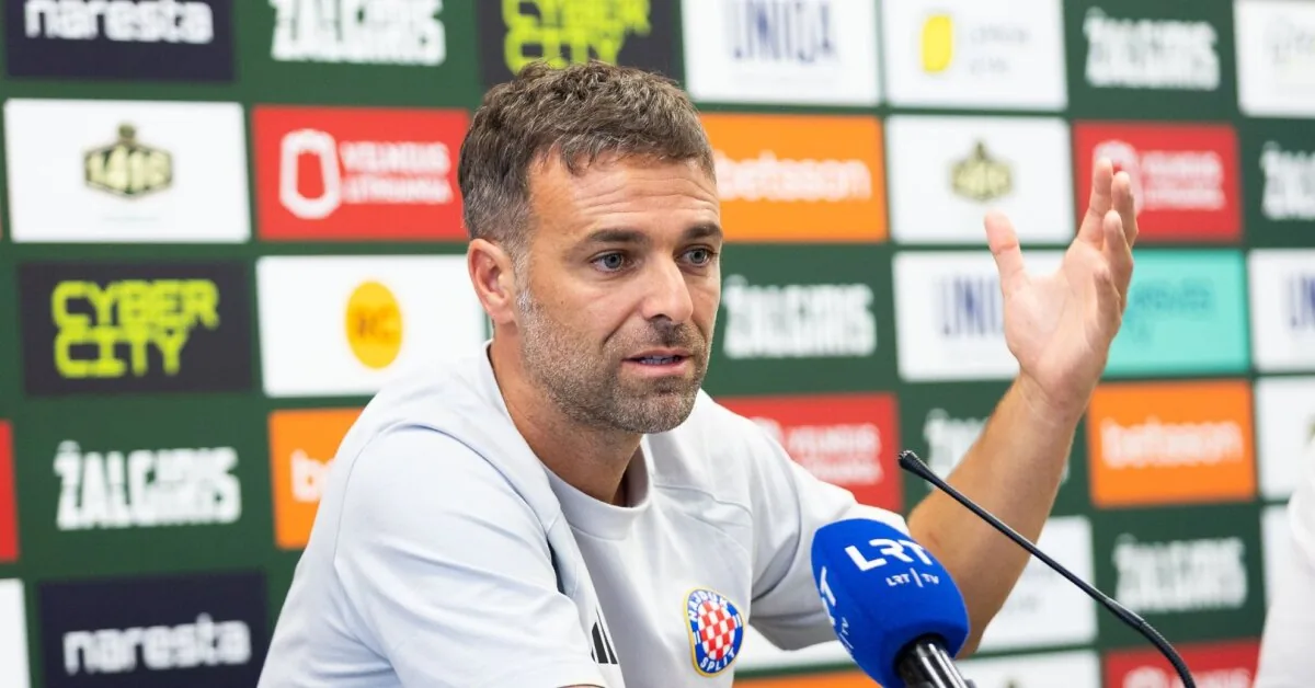 „Hajduk“ coach considers the specifics of the „Žalgiris“ stadium an advantage: „It will work in our favor“