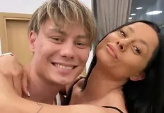 Ąžuolas Misiukevičius su mama Donalda