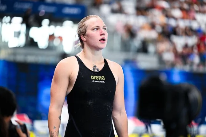 LTU Aquatics/Dariaus Kibirkščio nuotr./Europos plaukimo čempionato akimirka. Rūta Meilutytė
