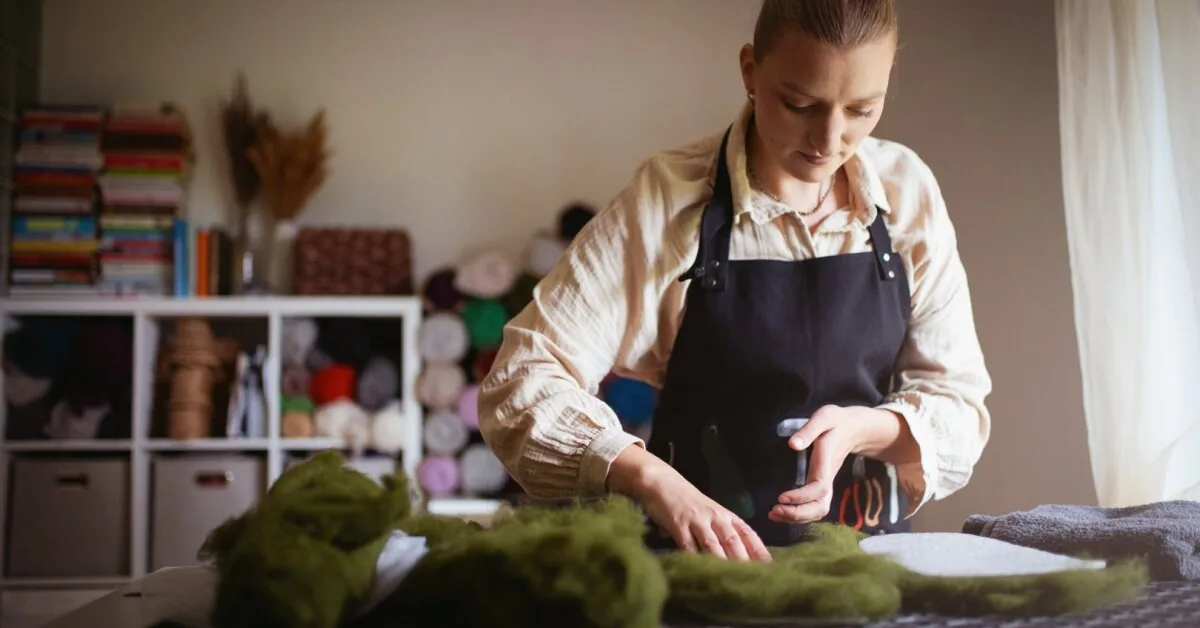 Felt master Monika Drobulytė: "I couldn't afford felt slippers, so I started making them myself"