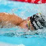 With an impressive finish, the tall Lithuanian swimmer raced into yet another final