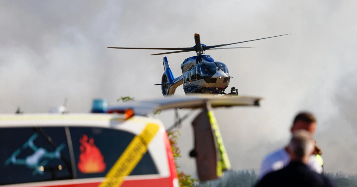 Hundreds of people evacuated as forest fire spreads in Germany