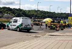 Damaged gas pipe on Karaliaus Mindaugo Avenue in Kaunas