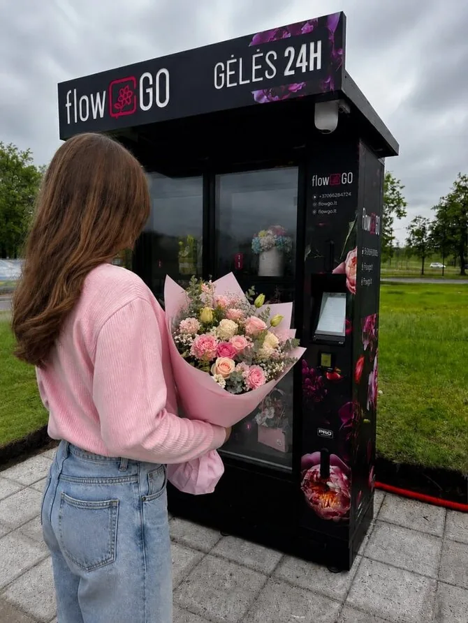 „FlowGO“ nuotr./Gėlių automatai Vilniuje: prekyba, kuri nesibaigia užrakinus parduotuvės duris