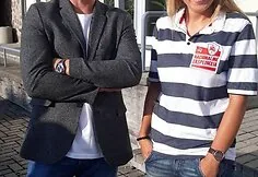 With teacher Tomas Baravykas