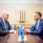 Ukrainian and Belgian ministers had to move the meeting to a bomb shelter