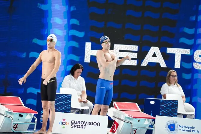 LTU Aquatics/Dariaus Kibirkščio nuotr./Europos plaukimo čempionato akimirka. Džiugas Miškinis