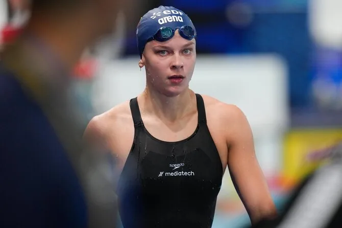 LTU Aquatics/Dariaus Kibirkščio nuotr./Europos plaukimo čempionato akimirka. Sylvia Statkevicius