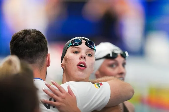 LTU Aquatics/Dariaus Kibirkščio nuotr./Europos plaukimo čempionato akimirka. Ieva Jurkūnaitė