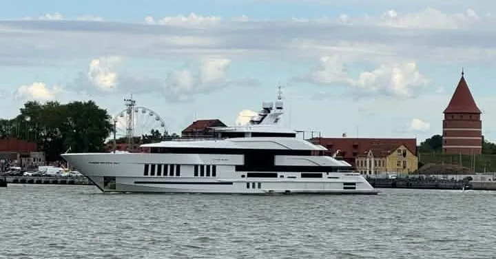 An impressive yacht visited the port of Klaipėda: its construction was commissioned by a Russian millionaire