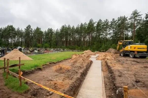 In Leipalingis, a partisan columbarium is being erected: preparations are underway for the funeral ceremonies
