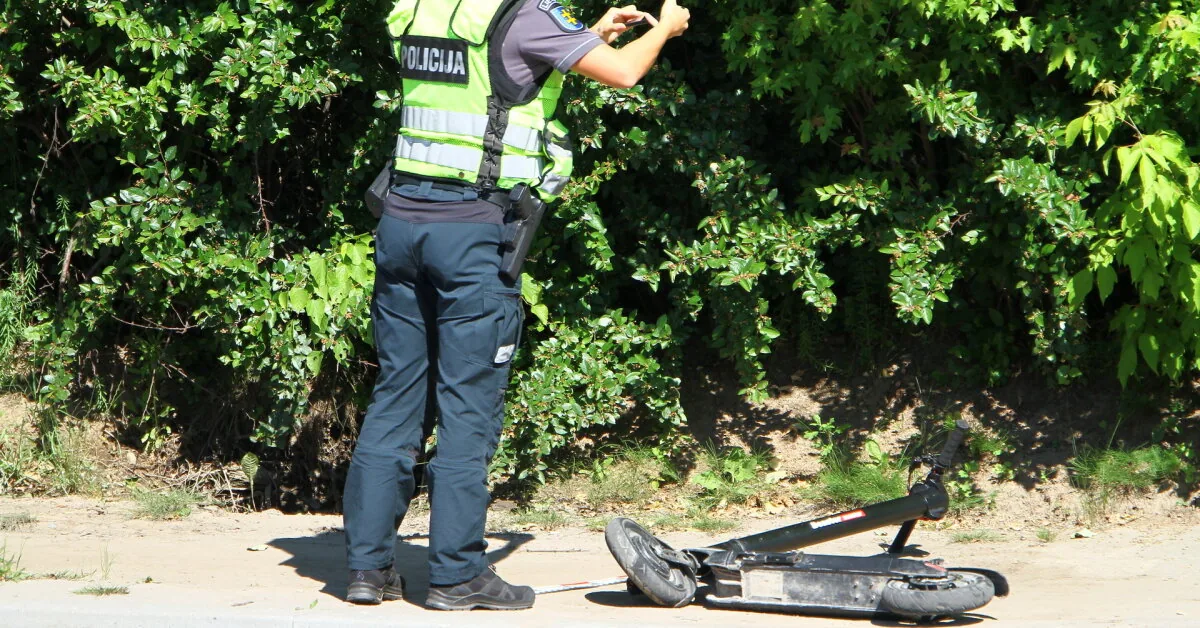 Two eleven-year-olds riding on one scooter collided with a "Volvo"