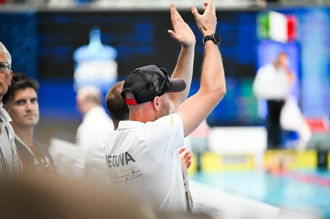 LTU Aquatics/Dariaus Kibirkščio nuotr./Tomas Navikonis Europos plaukimo čempionate pagerino Lietuvos rekordą 100 m laisvuoju stiliumi rungtyje.