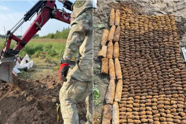 In Kėdainiai district, a demining operation has been ongoing for the third day – a large amount of ammunition and its parts were found near the crossing