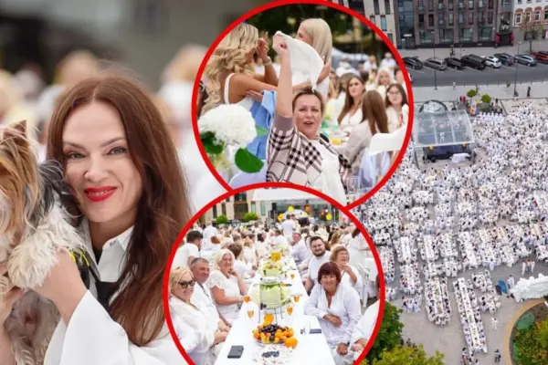 In the heart of Panevėžys – record-breaking "White Dinner": gathered thousands of guests