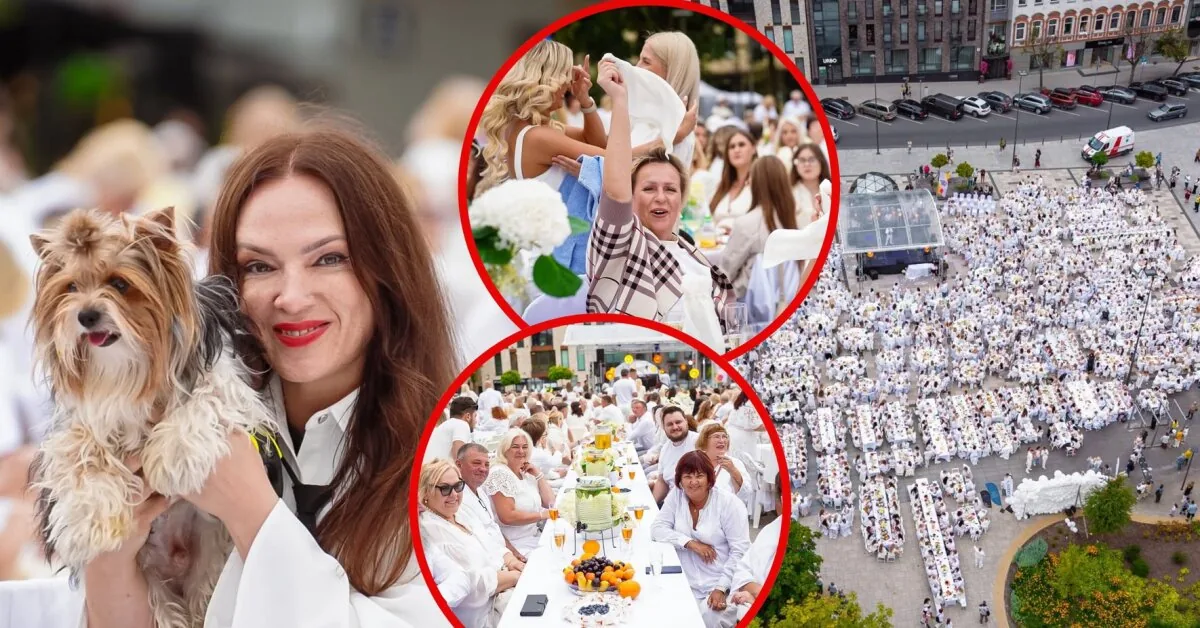 In the heart of Panevėžys – record-breaking "White Dinner": gathered thousands of guests