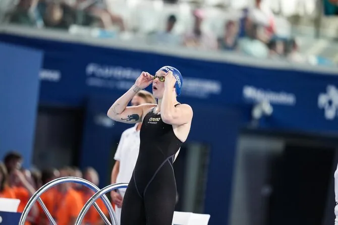 LTU Aquatics/Dariaus Kibirkščio nuotr./Europos plaukimo čempionato akimirka. Rūta Meilutytė
