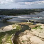 The longest river in Poland, the Vistula, has dried up to a record low in Warsaw