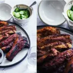 In the restaurant: grilled Nida pork ribs