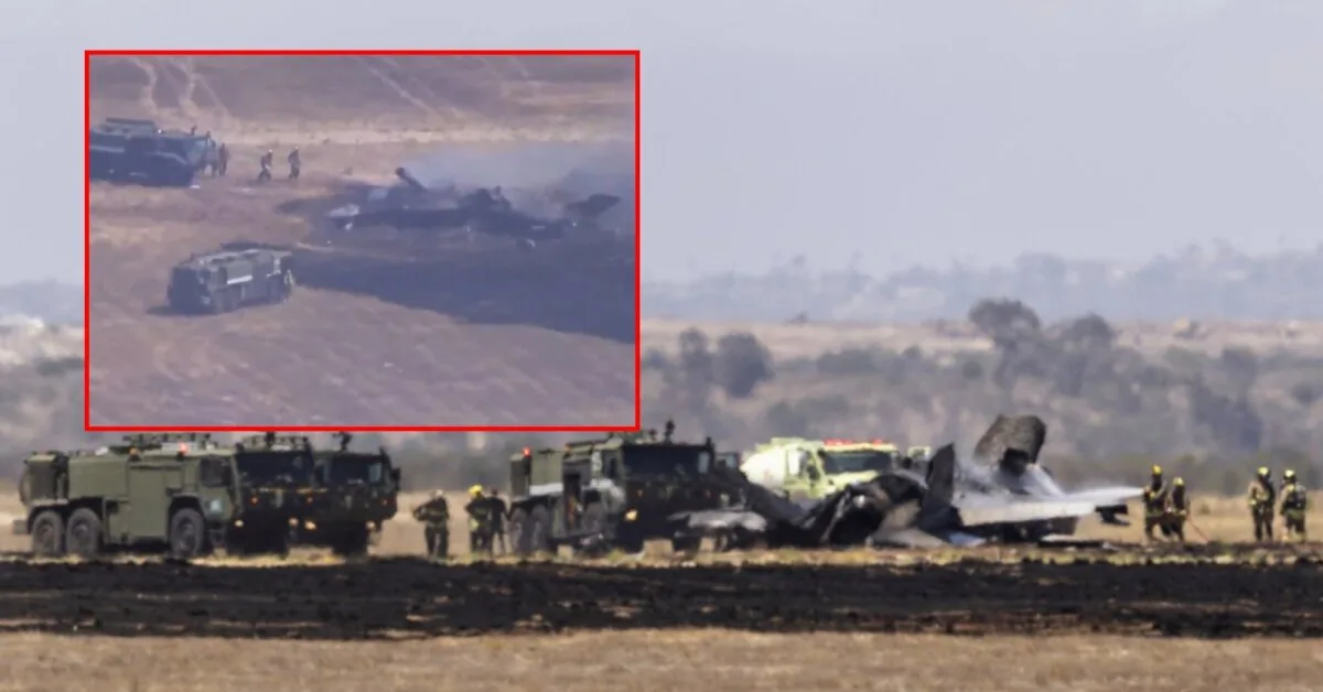 The US fighter jet F-35B, costing more than 100 million dollars, has crashed