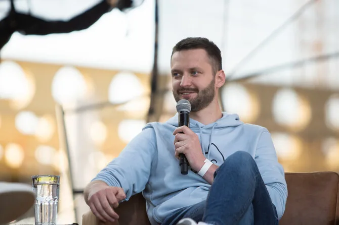 Organizatorių / Gintauto Bitvinsko nuotr./Justinas Jankevičius ir Vaidotas Grincevičius pokalbių laidoje 