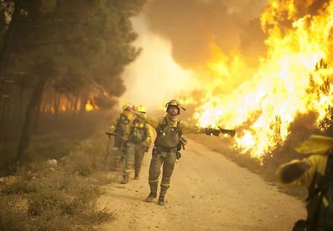 Forest fire in Spain