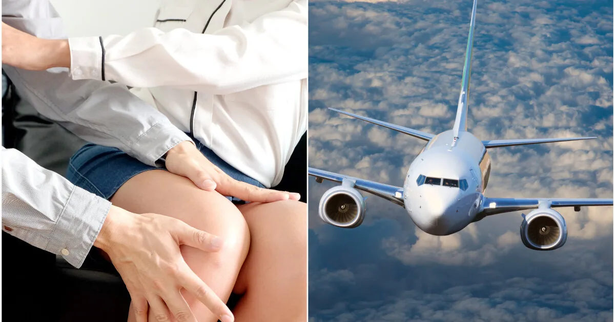 Wet tights revealed what the man sitting next to the sleeping woman on the plane was doing: everything was assessed by the police