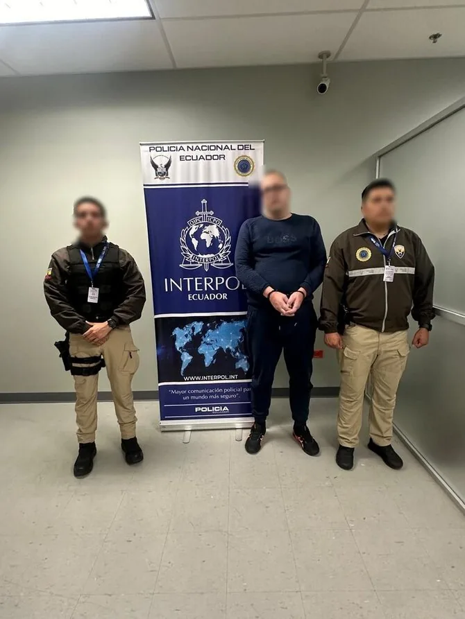 Photo by Ecuadorian police / Ecuador extradited Andrejus Tokeris, who produced and traded drugs, to Lithuania.