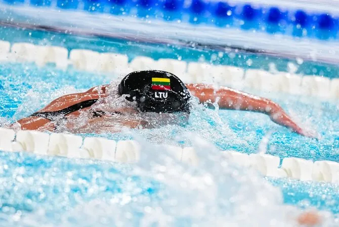 LTU Aquatics/Dariaus Kibirkščio nuotr./Europos plaukimo čempionato akimirka. Ieva Jurkūnaitė