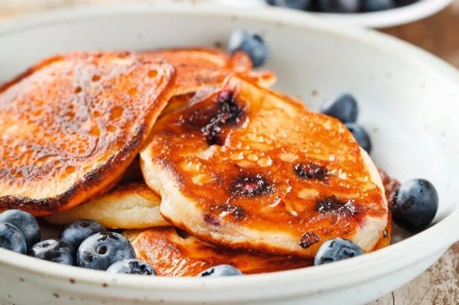 Pancakes with blueberries
