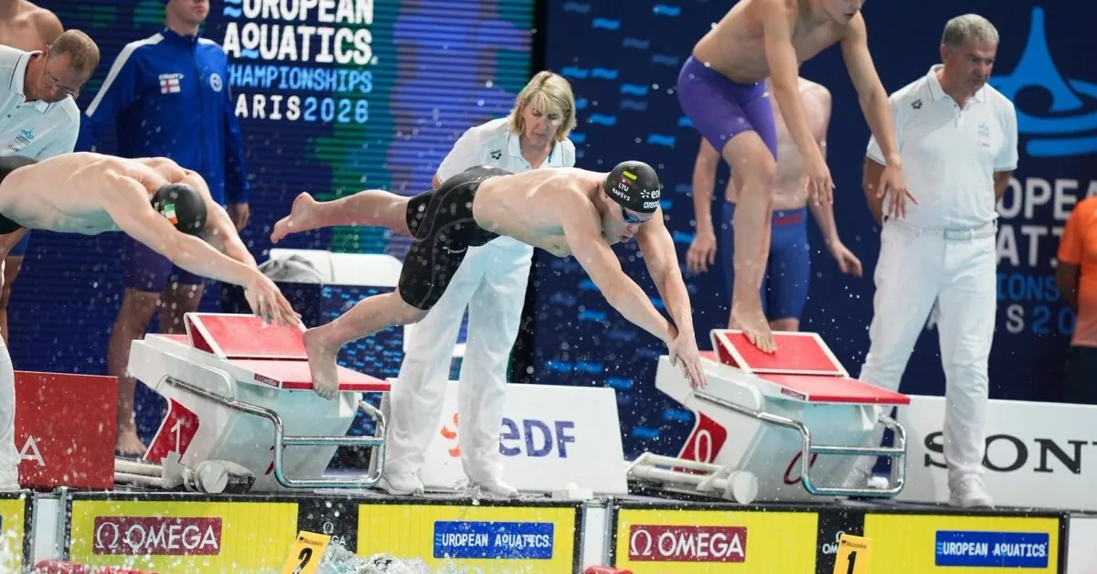 Lithuanian swimmers shone with a record and finished fifth in the European Championship relay